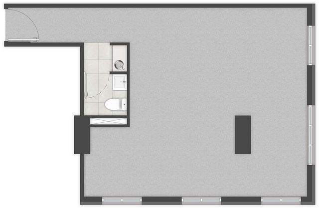 Planta de la tipología 05, 48,47 m²
